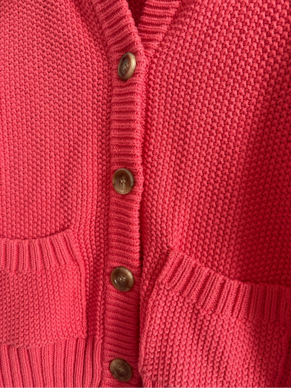 Magaschoni Women's Cotton Sweater Jacket Size Small In Red - Picture 8 of 16